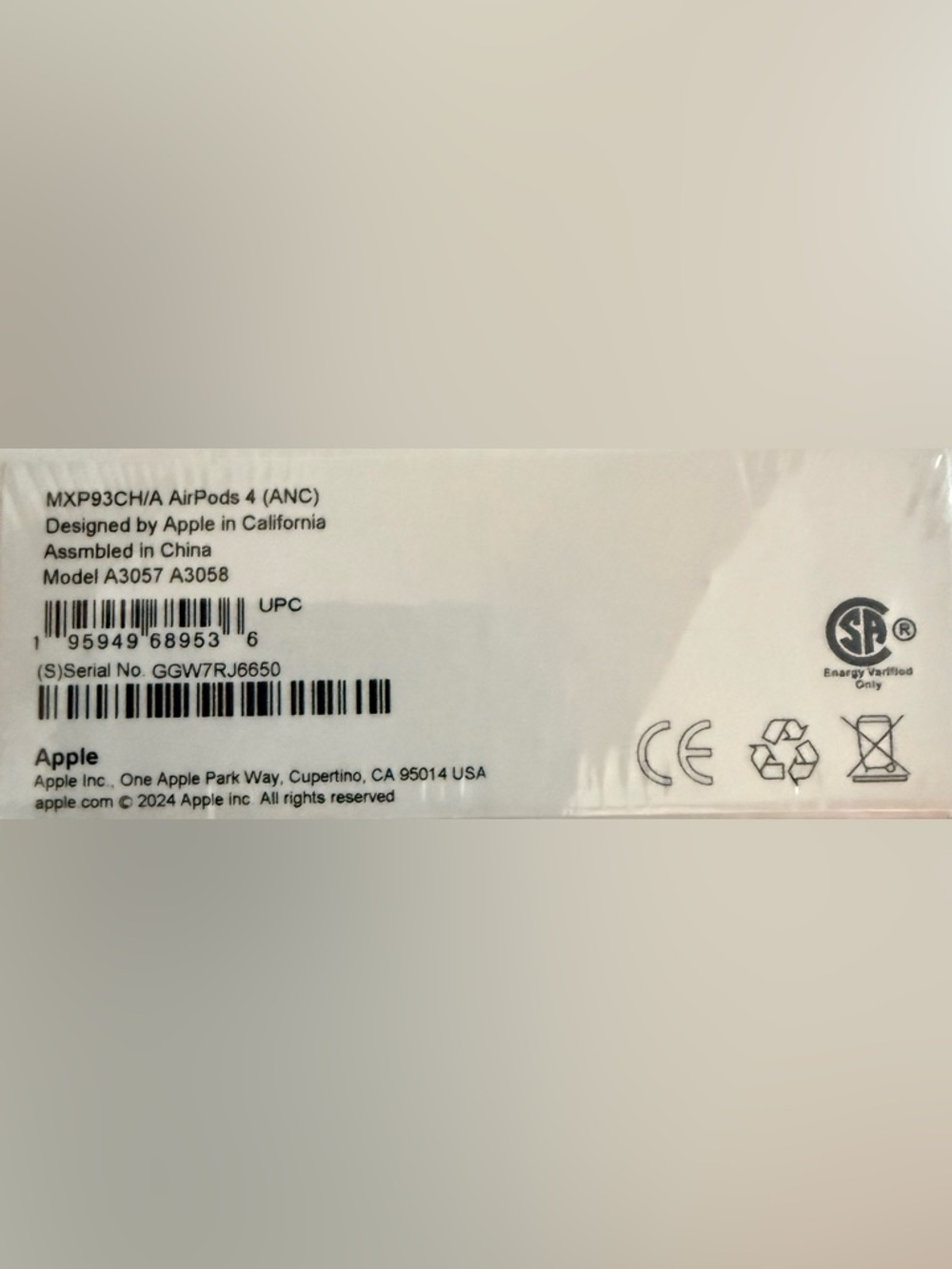 APPLE AirPods 4 (4th Generation) w/ Active Noise Cancelling NIB/SEALED - Picture 2 of 3